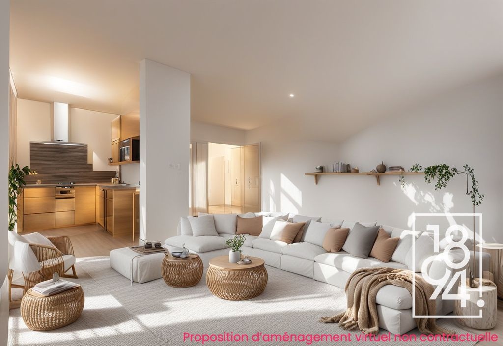 Appartement T3 traversant    avec terrasse et garage fermé dans résidence sécurisée à Pélissanne